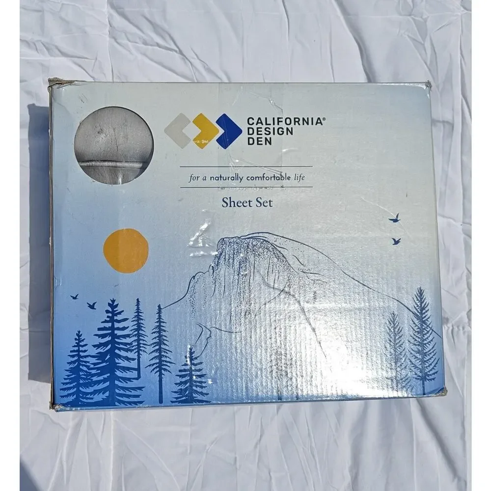 California Design Den Sheet Set - 100% Cotton Sateen SPLIT KING Size